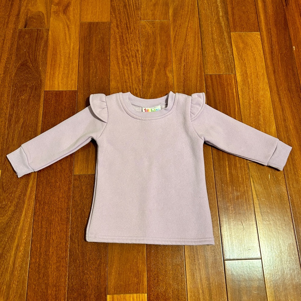 Jellybean by Smock Candy Ruffle Sweatshirt- Lavender